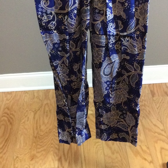 6 Tanner boho royal blue print pants - Picture 8 of 16